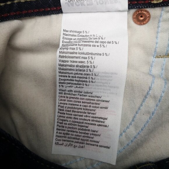 Jack & Jones Regular Fit Men's Size 29/32 Clark Dark Wash Button Fly Jeans - Picture 12 of 15